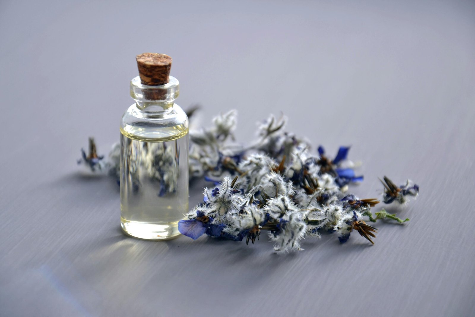 Selective focus photo of bottle with cork lid