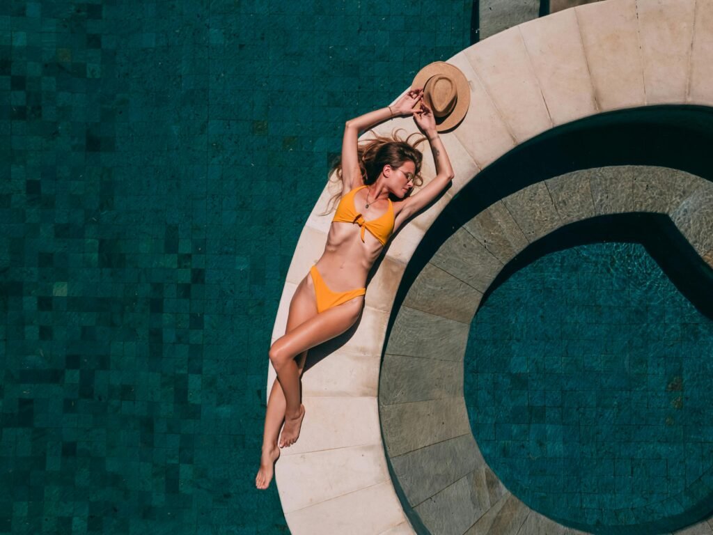 Woman in yellow bikini